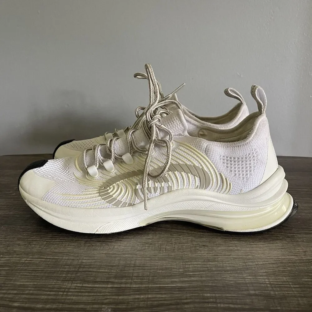 Gucci Run Men White Gray Black Sneakers Shoes 680893 Gucci Size 9.5 US 10